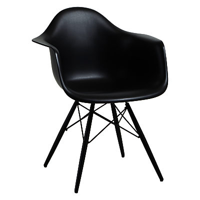 Vitra Eames DAW 43cm Armchair Black / Black Maple